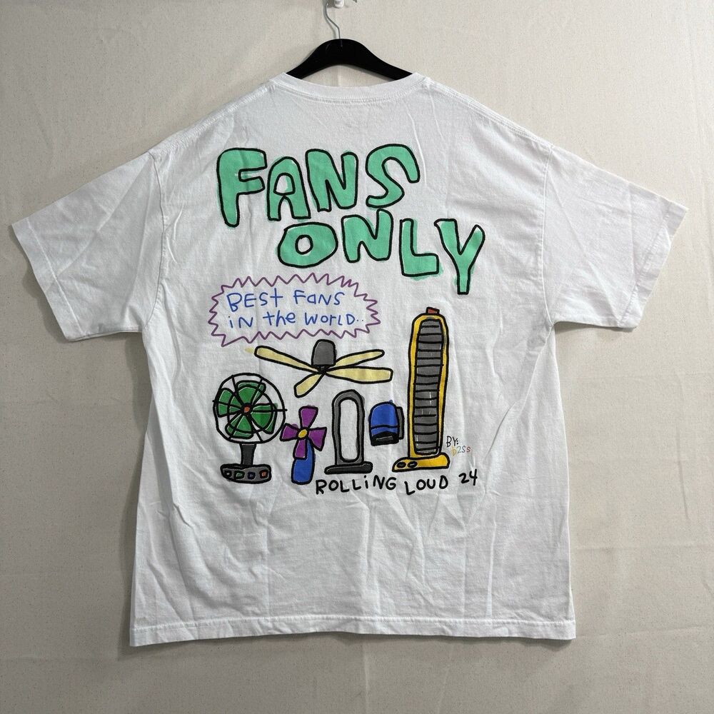 Rolling Loud Miami Music Festival Tour White T Shirt Mens XL Rare Merch Rap